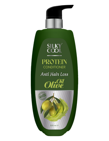 Silky Cool Anti-Hair Loss Protein & Olive Oil Conditioner - Strengthens & Nourishes